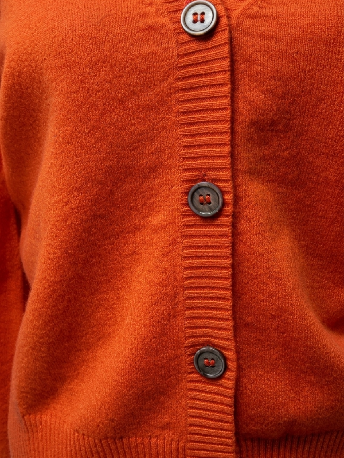 Cashmere-Merino Cardigan - Scarlet