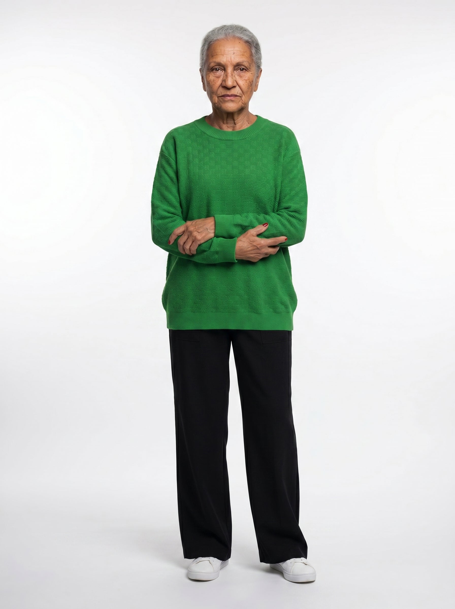 Scarlet Textured Cotton Knit