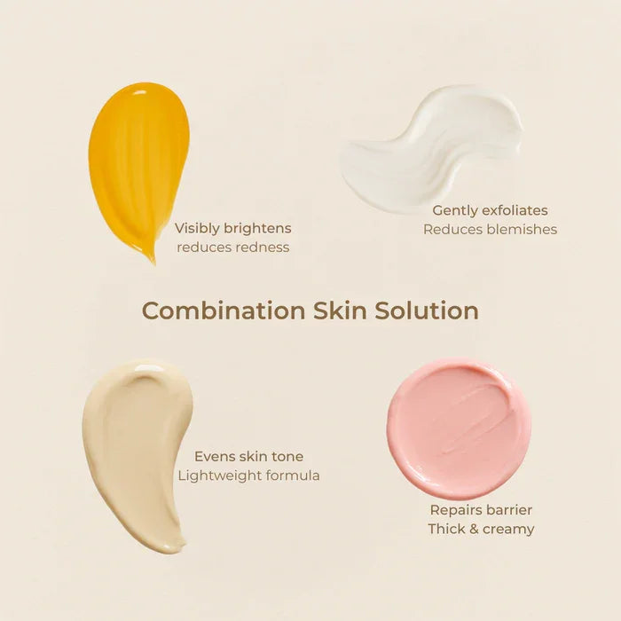 Nude Kiwi Combination Skin Solution texture swatches – visibly brightens, gently exfoliates, evens skin tone, and repairs barrier