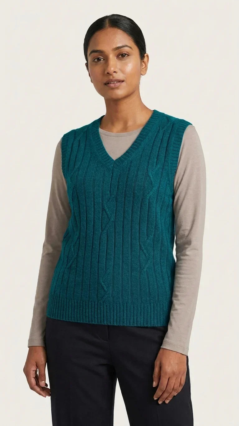 Harvest Merino Vest - Cedar