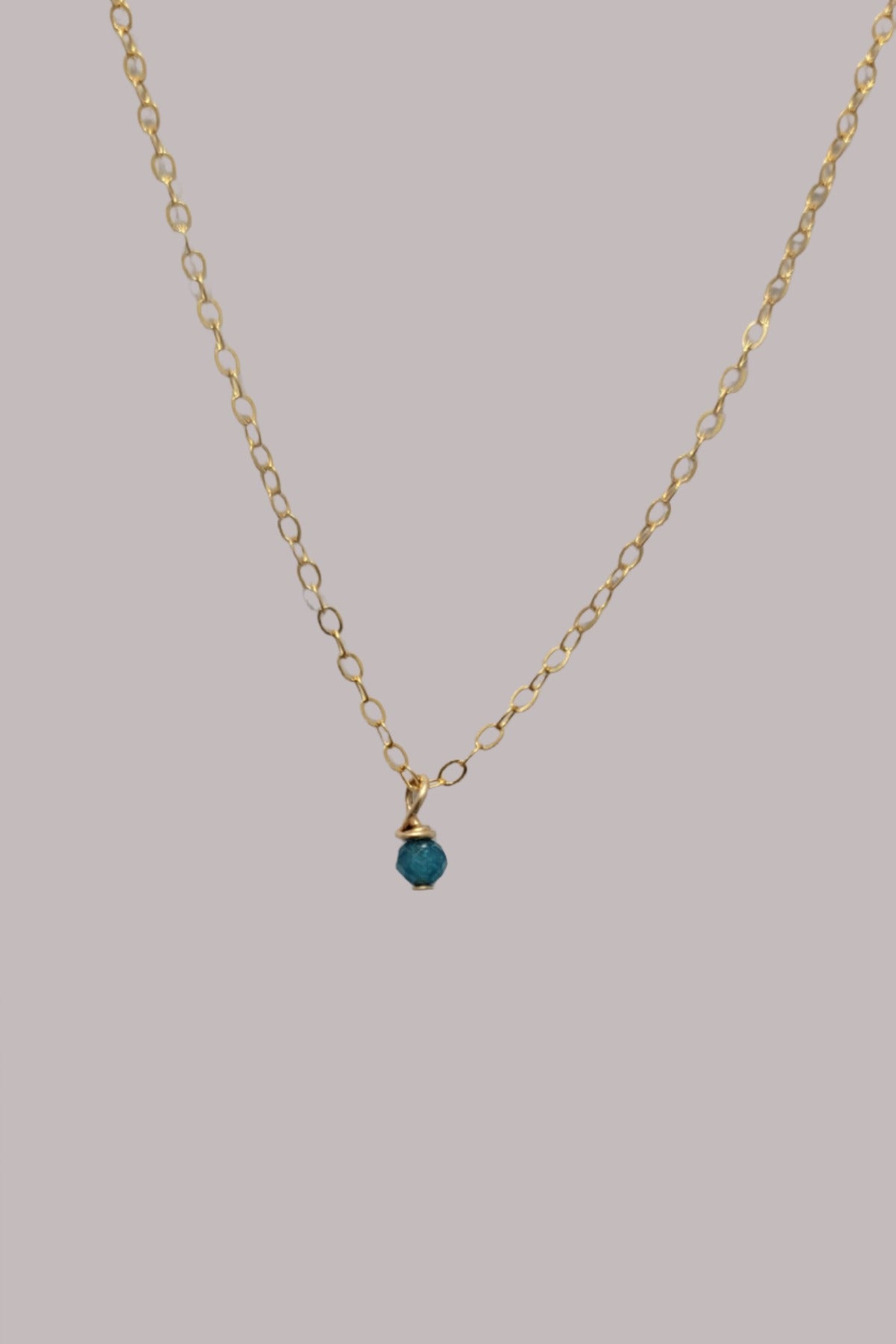 Mini Blue Apatite  Necklace