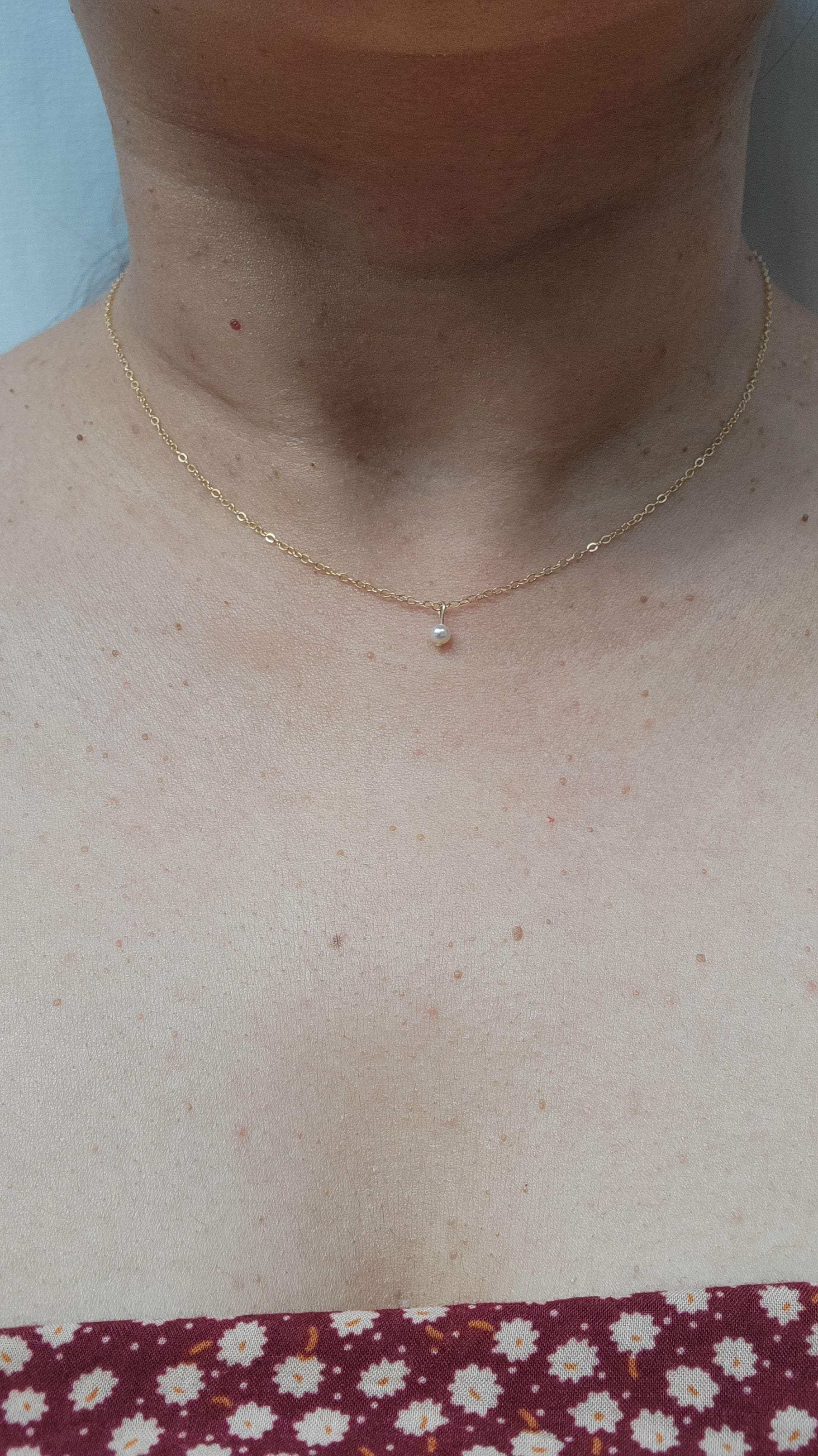 Mini Pearl drop Necklace