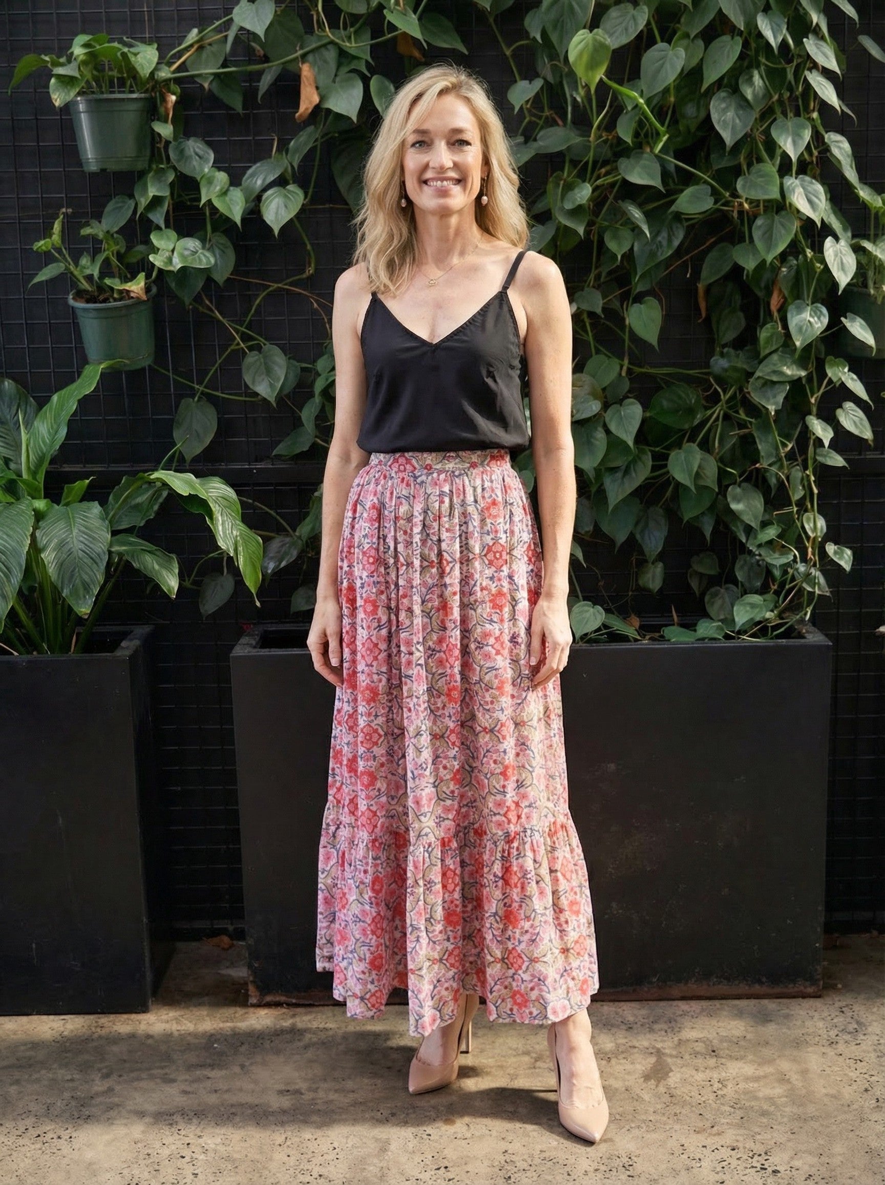 Rosette Garden Maxi Skirt