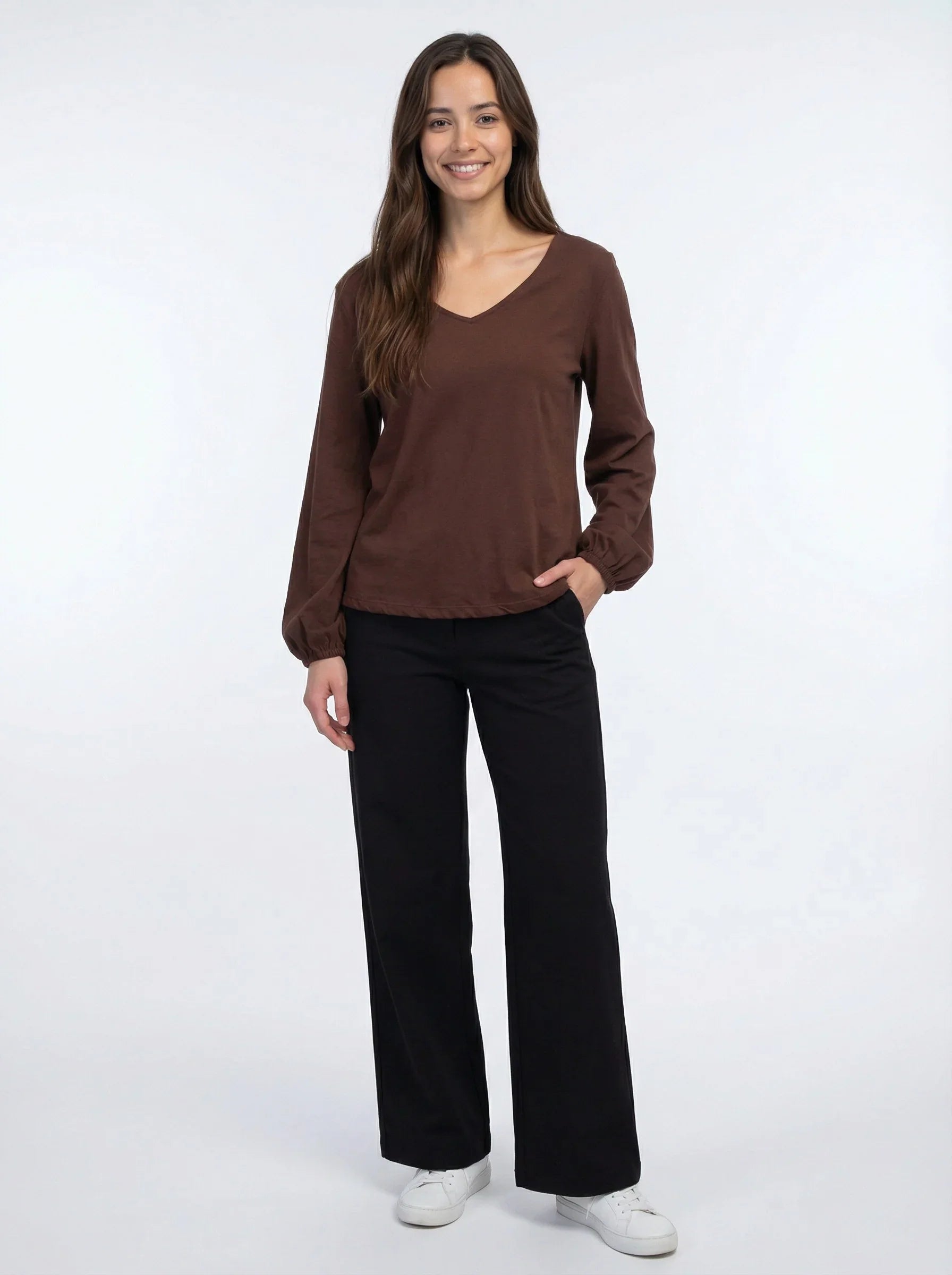 Bishop Blouse - Redwood | Ethical & Sustainable Fashion | Reca NZ