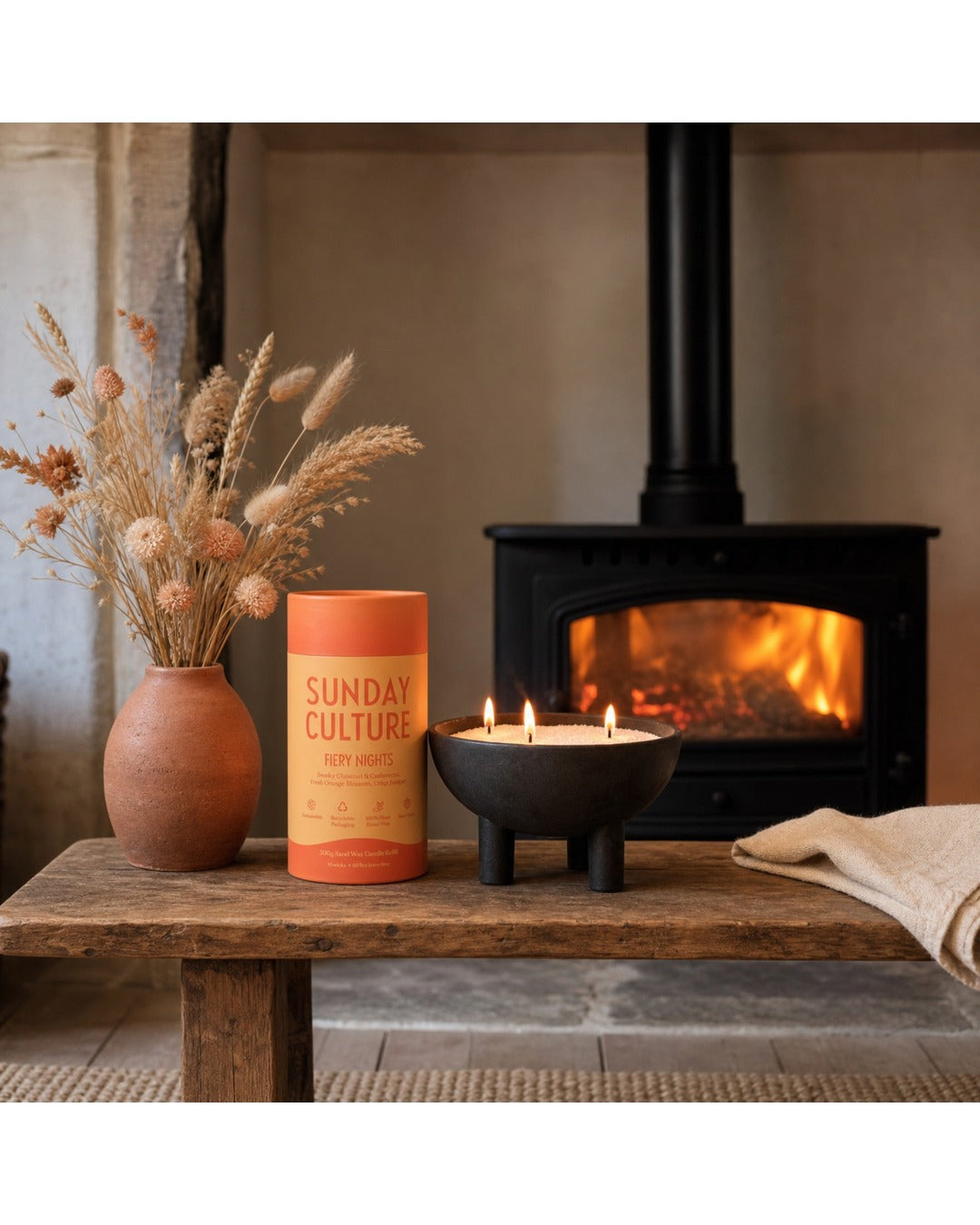 Sunday Culture Small Fiery Nights Ready-to-Pour Sand Wax