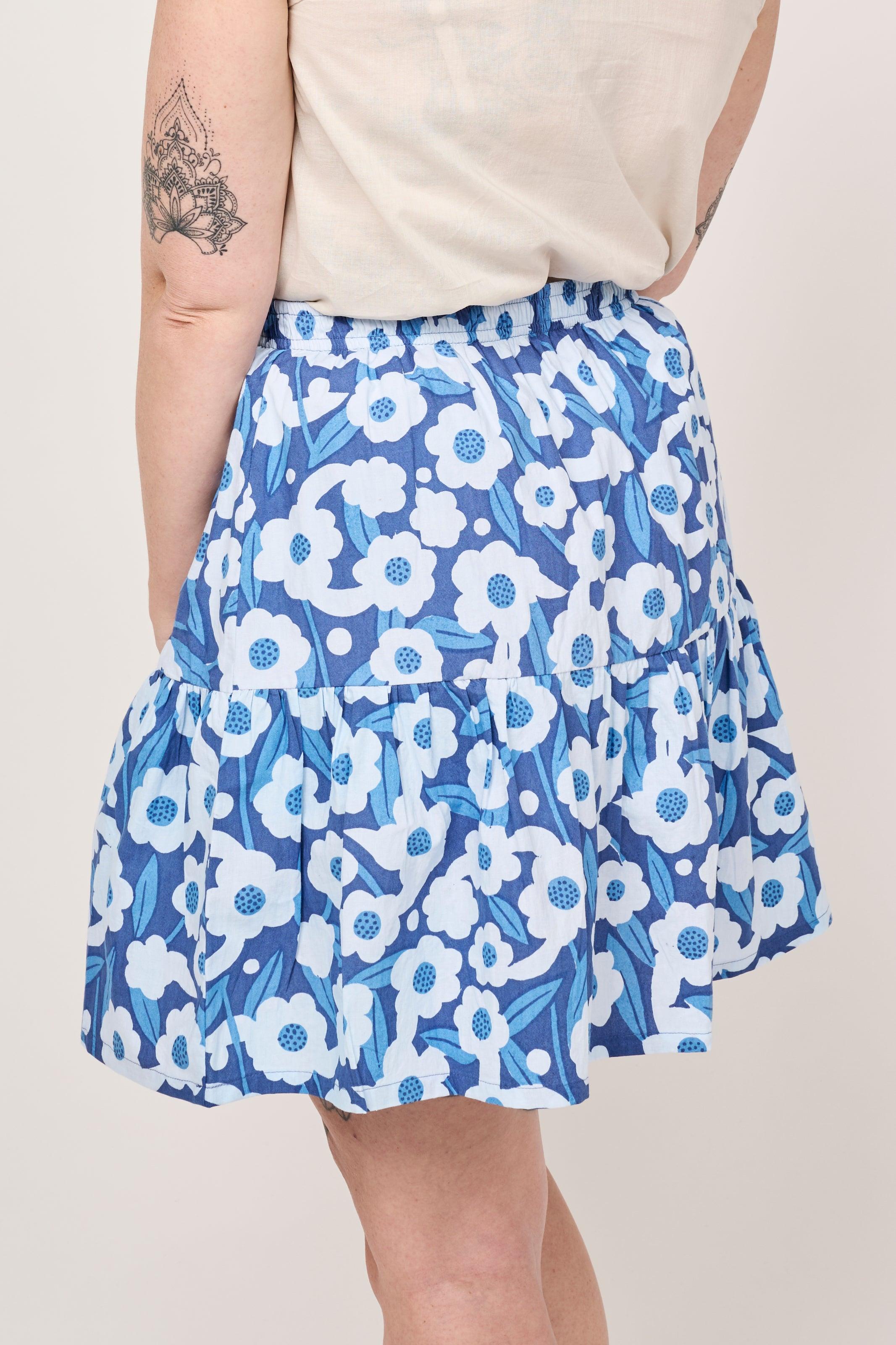 Spoonflower Knee Length Skirt - Reca