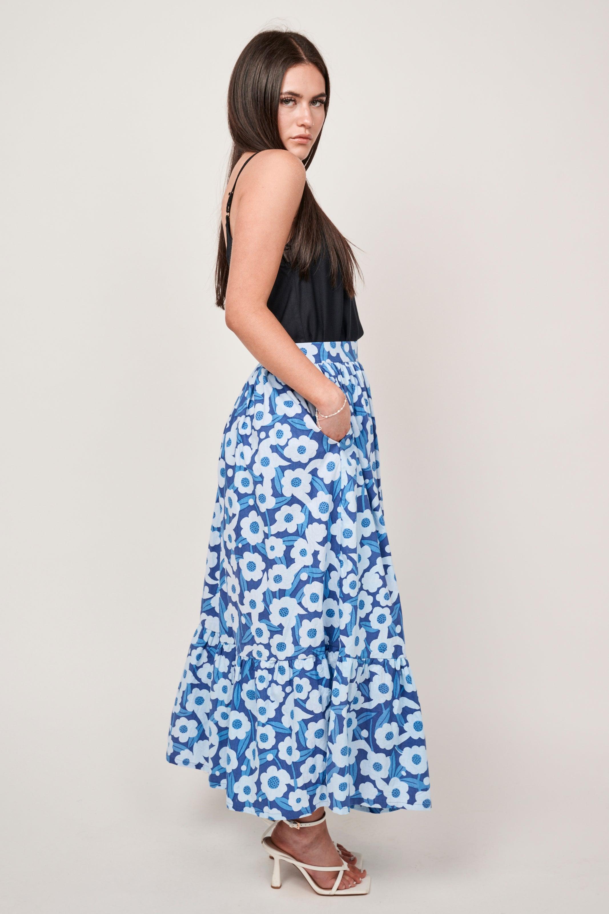 Spoonflower Maxi Skirt - Reca