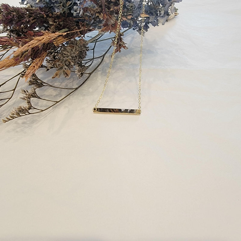 Gold Bar Necklace - Reca