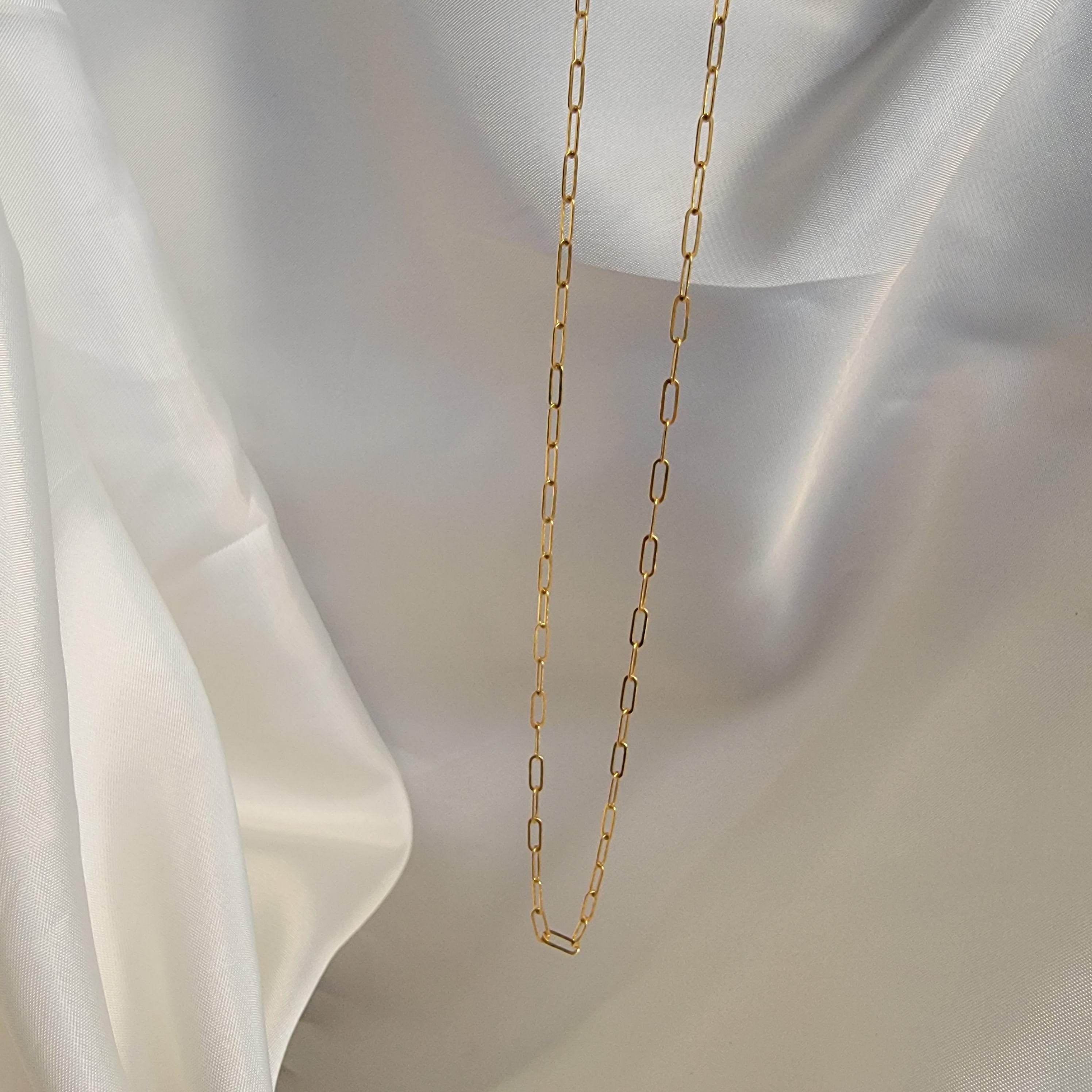 Gold Paper Clip Chain - Reca