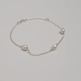 Multi Pearl Bracelet - Silver