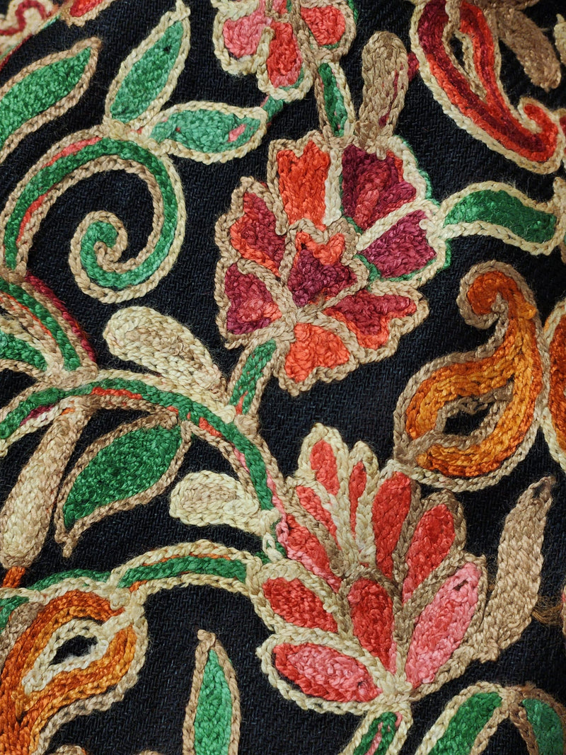 Embroidered Wool Shawl