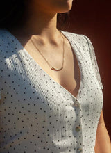 Curved Gold Bar Necklace - Reca
